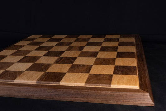 Luxurious Handcrafted Walnut & White Oak Wooden Chessboard – A Timeless Masterpiece