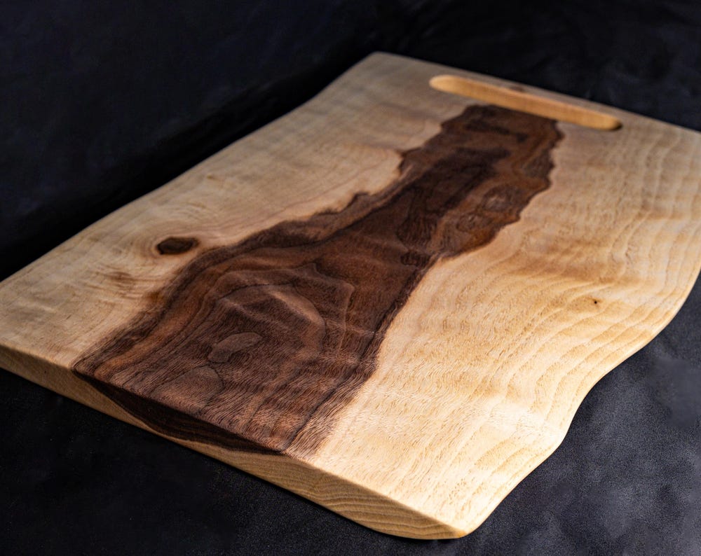 Handcrafted Walnut Live Edge Charcuterie Board
