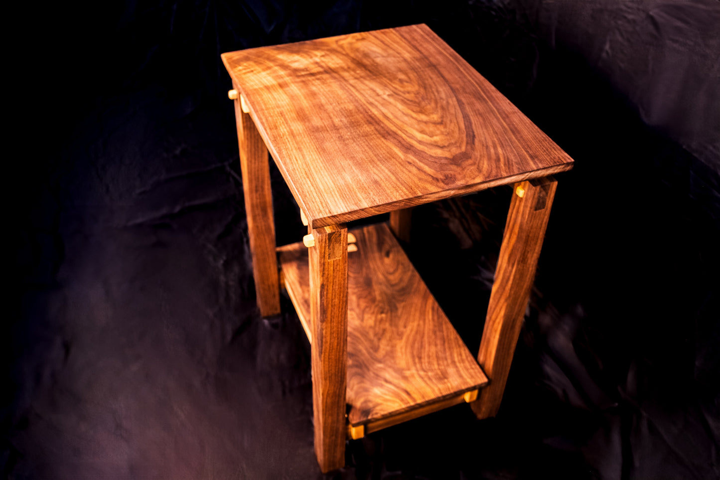 Walnut and White Oak Japanese End Table